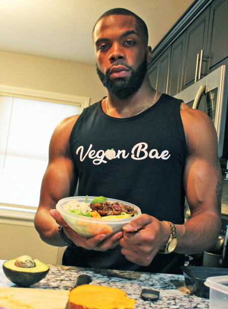 Mogul Naj wearing Vegan Bae Tank Top